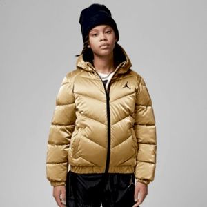 Nike Jordan Big Kids Metallic Chevron Puffer Jacket